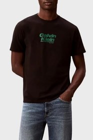 Resim Calvin Klein Logolu% 100 Pamuk Bisiklet Yaka T Shirt LV14RF803GUB1 Erkek T SHİRT LV14RF803G UB1 