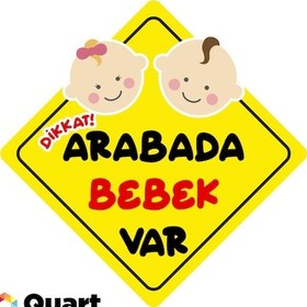 Resim Arabada Bebek Var Oto Sticker, Araba Sticker 