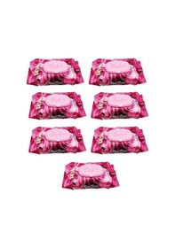 Resim 7 Paket Red Rose Islak Havlu Mendil 90 Adet Kapaklı Gül Kokulu Tekli 