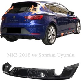 Resim SML Dizayn Seat Leon Mk3.5 Difüzör 2018-2020 Fr-style-xcellence Uyumlu Plastik Leon Mk3 Arka-bodykit-difizör-ek 