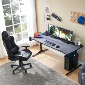 Resim Epic- x Oyuncu ve Bilgisayar Masası-Siyah 180 x 76 x 80 cm 