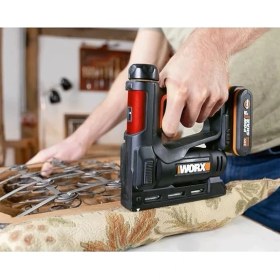 Resim AyrStore WX843 20VOLT/2.0AH. Li-Ion Şarjlı Profesyonel 6-14MM Zımba ve 15MM Çivi Çakma + 3500 Adet Yedek 