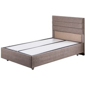 Resim Sofia İkili Set, Sofia Tek Kişilik Baza Başlık Seti Acik Kahve 120 x 200 