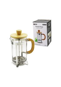 Resim French Press Metal Kafes - Bambu Sap Bambu Kapak 600ml Cam Bitki Süzgeçi 5311 Renkli 