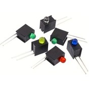 Resim Fochsia Mavi 3mm Led F3 Gösterge Işığı Led Lamba 90 Derece Kavisli Bacaklı Delikli Bağlantı 