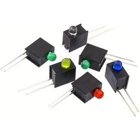Resim Fochsia Mavi 3mm Led F3 Gösterge Işığı Led Lamba 90 Derece Kavisli Bacaklı Delikli Bağlantı 