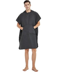 Resim Mufunye Çeşitli Renk Seçenekleriyle Kapüşonlu Plaj Havlusu - Yüzme, Kano Ve Açık Hava Aktiviteleri İçin 