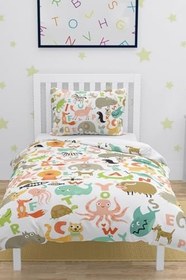 Resim MONOHOME Sevimli Hayvanlar Çocuk Nevresim Takımı 3D Pamuk Saten 160x220, monohome1917 