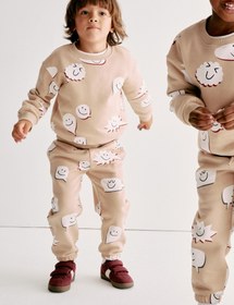 Resim Pamuk Karışımlı Jogger Pantolon - Renksiz / 5-6 Y 