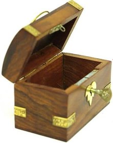 Resim Kumbara Kilitli Ahşap Kutu Kumbara Hediyelik 