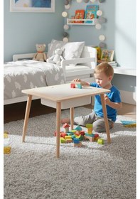 Resim Montessori Çocuk Ahşap Oyun Etkinlik Çalışma Masası, Saklama Alanlı Çok Renki 