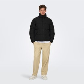 Resim Only & Sons Only&sons Pack Life Puffer Erkek Siyah Dik Yaka Mont Siyah 