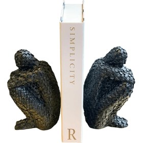 Resim Artistic Bookends Set of 2, Modern Decorative Bookends, Polyester Bookends, Unique Bookends, Home Library Bookends, Thinker Bookends - Object-3 