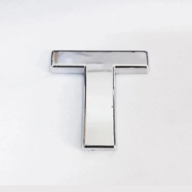 Resim Belle Fusion Mey Ithalat® Cemax T Harfi 3,75 cm Krom Yapışkanlı 