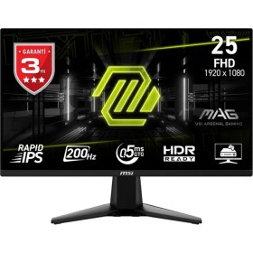 Resim Msı 24.5" Mag 255F E20 1920X1080 (Fhd) 16:9 Flat Rapıd IPS 200HZ 0.5ms (Gtg) Freesync Premıum Gamıng Monıtor 