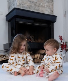 Resim Organik Pamuk Bebek Pijama Takımı Deer - Deer / 6-9 Ay 
