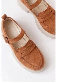 Resim 745-771 Taba Süet Kadın Günlük Yüksek Tabanlı Loafer Ayakkabı Çok Renkli 