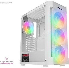 Resim Rampage VIGILANT Mesh 650W 80+ BRONZE Beyaz Temperli Camlı 4x12 