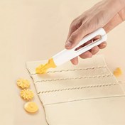 Resim 4'ü 1 arada Plastik Pizza Kesici Seti, Değiştirilebilir Pasta Damgası Aksesuarları, Ham Şekillendirme ve Turta Kabuğu Kesme için Mutfak Aletleri, 1 Adet Çok Amaçlı Pişirme Aracı 