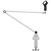 Resim Suntek Mikrofon Boom Kolu Standı Masaya Monte Edilmiş Beyaz 