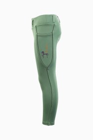 Resim Mini Silikon Tutuşlu Kız Çocuk Binicilik Taytı - Mor / 5 - 6 Yaş 
