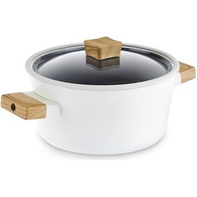 Resim Karaca X Refika Swiss Crystal Creamy Wood Tencere 14 Cm Beyaz 