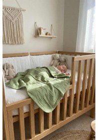 Resim Müslin Blanket Battaniye Yeşil 