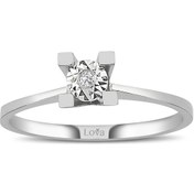 Resim Lova 0,30 Karat Efektli Pırlanta Tektaş Yüzük - 1020293 