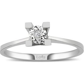 Resim Lova 0,30 Karat Efektli Pırlanta Tektaş Yüzük - 1020293 