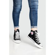 Resim Rockstar Rockstar Boğazlı Keten Converse Siyah Unisex Spor Ayakkabı 303 