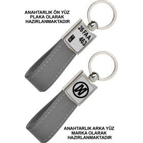 Resim Promosyon Denizi Ön Yüz Mondial Logolu Arka Yüz Plakanıza Özel Gri Anahtarlık 
