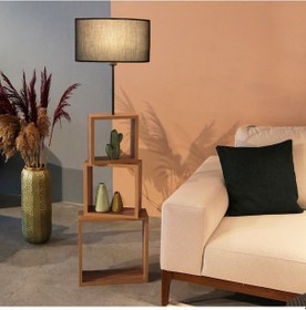 Resim Homing Kumaş Başlıklı Modern Raflı Lambader Ayd-2901 