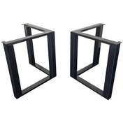 Resim Masif Sehpa Ayağı Metal Sehpa Ayağı Üçgen Tasarım Siyah 