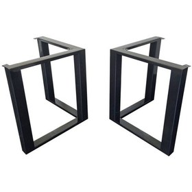 Resim Masif Sehpa Ayağı Metal Sehpa Ayağı Üçgen Tasarım Siyah 