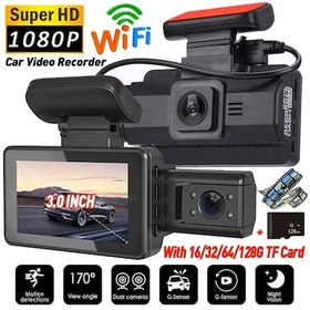 Resim Arabalar Için Çift Lens Dash Kamera Siyah Kutu Hd 1080p Wifi Ile Araba Video Kaydedici Only 8g Tf Card 
