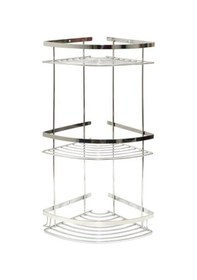 Resim Geseus Paslanmaz Üç Gözlü Banyo Köşe Rafı Şampuanlık 304 Kalite P Çok Renkli 