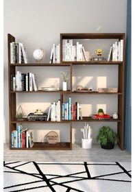 Resim Moonlife Pisagor Kitaplık Ceviz 