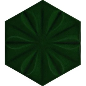 Resim Armada Çini 15x17 Cm Çiçekli YeşilAltıgen Seramik 