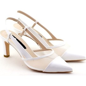 Resim Şnk 7677 Stiletto Topuklu Ayakkabi Beyaz 