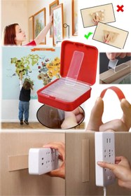 Resim CNGZSHOP Çivisiz 60 Parça Duvar Yapışkanı Kendinden Yapışkanlı Iki Taraflı Su Geçirmez Etiket Ev Iz Bırakmaz 