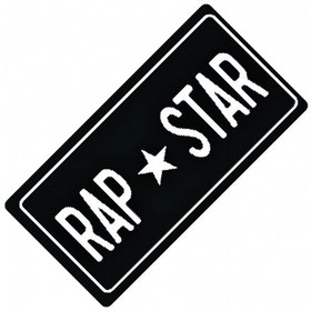 Resim Rap Star Yazılı Sök-tak-pratik Vantuzlu Yeni Nesil Dekor Plaka 