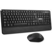 Resim KM-6176 Offıcal Siyah Kablosuz Combo Q Multimedia Klavye + Mouse Set Everest