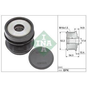 Resim Ina 535034210 Alternator Kasnagı Mercedes W205 S205 C205 A205 W213 C253 A2741550415 