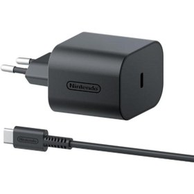 Resim Nintendo Switch 2 AC Adaptör Orijinal Türkiye Girişli Şarj 