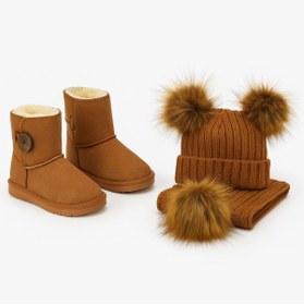 Resim UESKİDS TABA PONPONLU ATKI BERE VE İÇİ KÜRKLÜ BOT SÜET BOT(İÇİ YOĞUN TÜYLÜ BİR NUMARA BÜYÜK ALINIZ) 