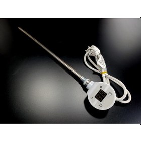 Resim Sern 400w Beyaz Renk Yuvarlak Dijital Hp015 Model Havlupan Isıtıcı Rezistans 230v L:370mm 1/2'' Yarım Parmak 