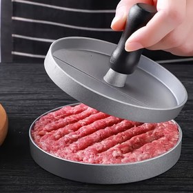 Resim 1 Adet Sağlam Yapışmaz Burger Presi - Yuvarlak ve Sulu Köfteler İçin Mükemmel, Izgara, Mangal & Ocak için Kolay Temizlenebilir Yüzeyli, Ev ve Profesyonel Mutfaklar İçin İdeal, Kompakt Tasarım, Güvenilir Performanslı Mutfağız Aleti 
