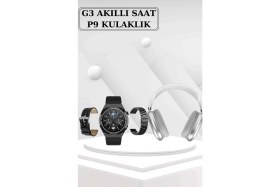 Resim Krm Yeni Nesil Sesli Görüşme Akıllı Saat ve Powerbank Çoklu Şarj Girişli Bluetooth Kulaklık 