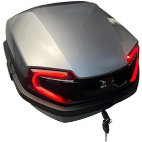 Resim GİZA MOTOR IŞIKLI- SIRT DAYAMALI MOTOSİKLET ÇANTASI METALİK SİLVER GRİ 33 LT 