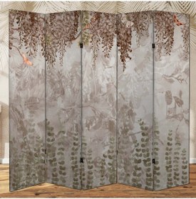 Resim dbsanat Kelebekler ve Doğa Temalı Özel Tasarım Paravan Room Divider 180 x 200 cm 